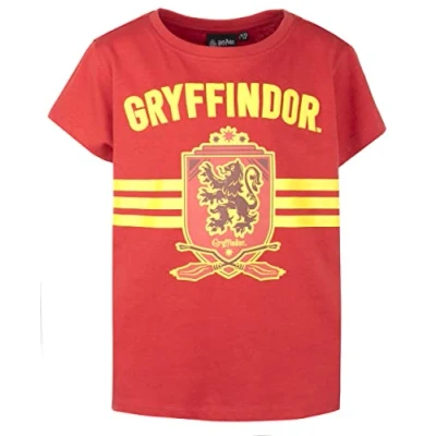 Image of Harry Potter Crop Top Girls Clothes Red Tshirt Kids Tops Top/T Shirt Gryffindor Aged 11/12