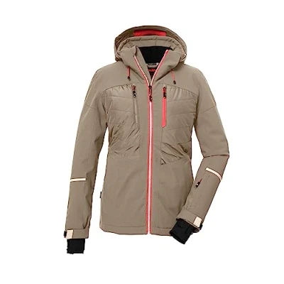 Image of Killtec KSW 86 WMN Ski JCKT 39749 000 Women&#039;s Jacket with Zip Off Hood and Snow Guard Camel 44