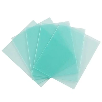 Image of 10 Pcs Welding Helmet Lens, Plastic Plate High Temperature Resistance of Cover, Transparent Protective Spare Replacement Lens for The Outer or Inner Sheet Cover