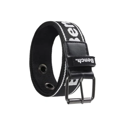 Image of Bench Mens Belt Signature Classic Logo Branded Belts for Jeans Shorts Trousers Pants with Loops Black S