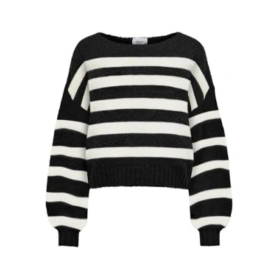 Image of ONLY Women&#039;s Onlaya Life L/S Boatneck Pull CC KNT Knit, Black, L