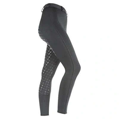 Image of Shires Aubrion Albany Horse Riding Tights in Black Maids/Childs 9/10Yrs,