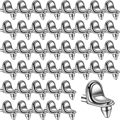 Image of Shelf Support Pegs Stainless Steel Pin Brackets 5MM Peg Pins for Bookcase Kitchen Cabinet Closet Cupboard Glass Shelves Support, Pack of 50