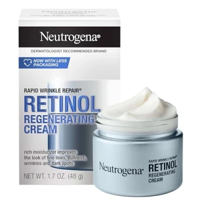Image of Neutrogena Rapid Wrinkle Repair Retinol Anti Regenerating Face Cream, Day and Night Use, 1.7 oz