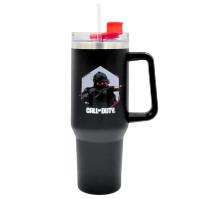 Image of Call of Duty 40oz (1200ml) Insulated Tumbler Stainless Steel Cup with Straw and Handle for Water, Iced Tea, Coffee or Smoothie