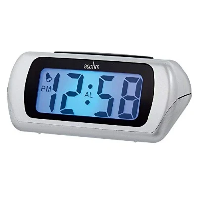 Image of Acctim AURIC Alarm Clock, Silver