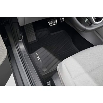 Image of Volkswagen 5H106150282V Rubber Floor Mats, 2 x Front Premium All Weather Not for Mild Hybrid (MHEV)/eTSI