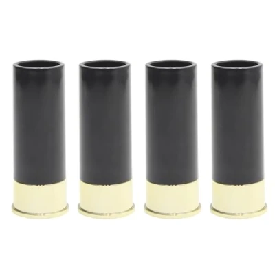 Image of curfair Shot Shell Glasses Cool Drinking 4pcs 12 Gauge Food Grade Plastic Glass Cup Hunting Themed Wine Set Black