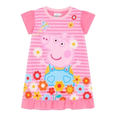 Image of Peppa Pig Girls Flower Nightie/Nightdress 18 24 months Pink