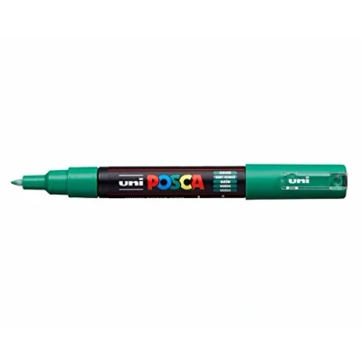 Image of Uni Posca Marker Pen 0.7mm Bullet Tip PC 1M Color: Green
