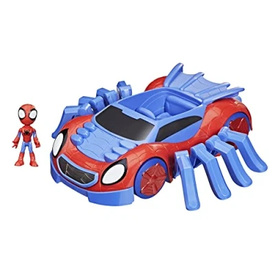 Image of Spidey And HIS AMAZING FRIENDS Marvel Ultimate Web Crawler, With Stunner Feature 4 Inch Figure, Ages 3 Up