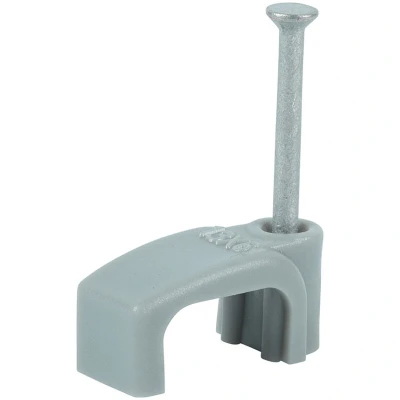 Image of Box 100 Flat &amp; Twin Cable Clips Grey to fit 4.0mm