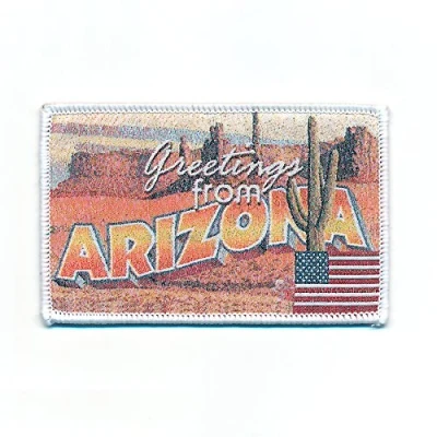 Image of 0743 A USA Arizona retro nostalgia classy sew on patch 72 x 45 mm