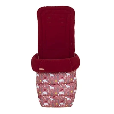 Image of Cosatto Universal Footmuff Cosy Toes, All Season Luxury Quilted Pram, Pushchair, Stroller Liner Liner, Washable, with Kangaroo Pouch for Hands (Unicorn Garden)
