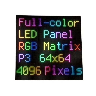 Image of Coolwell RGB Full Color LED Matrix Panel for Raspberry Pi and Ardui, 3mm Pitch, 64x64, 4096 Individual LEDs, Brightness Adjustable