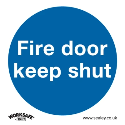 Image of Worksafe Mandatory Safety Sign Fire Door Keep Shut Rigid Plastic