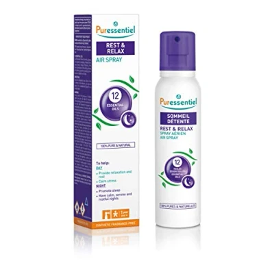 Image of Puressentiel Rest &amp; Relax Air Spray 200ml Create a Relaxing Space Ready For Rejuvenating Sleep 100% Natural 12 Essential Oils Including Lavender Chamomile