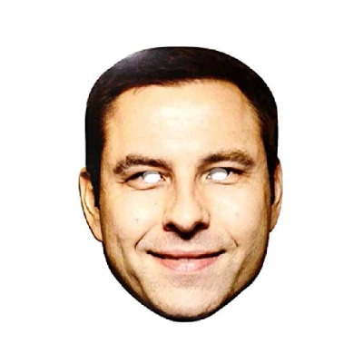Image of FoxyPrinting DAVID WALLIAMS JB Funny Comedian Fancy Dress Cardboard Celebrity Party Face Mask