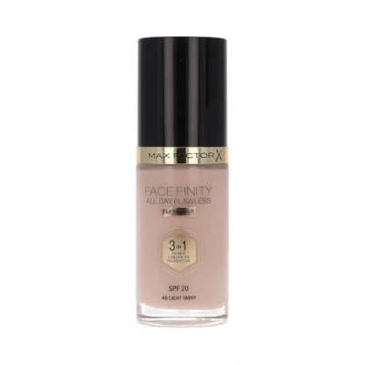 Image of Max Factor All Day Flawless 3 in 1 Foundation Light Ivory 40 Primer, Concealer &amp; One For a Perfectly Frosted Finish x 30 ml