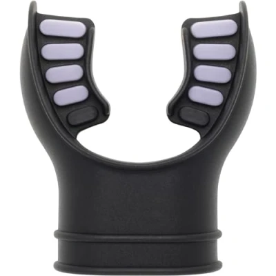 Image of CRESSI Silicone Mouthpiece 2 Tone Black/Grey Pure Hypoallergenic for Scuba Regulator, Bicolor Black/Grey, One Size, Unisex
