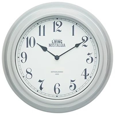 Image of Living Nostalgia French Grey Indoor Wall Clock