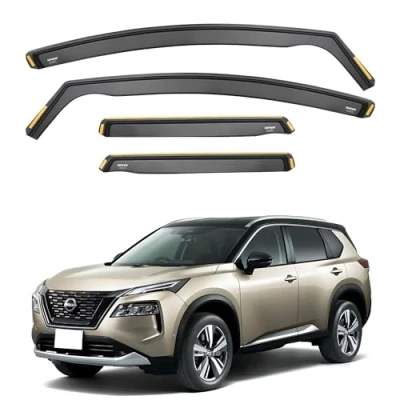 Image of ISPEED Wind Deflectors for NISSAN X TRAIL T33 MK4 2021 2025 5 Door SUV 4pc Set Keep Your Car Ventilated In Rain Reduce Turbulence Tinted Channel Type