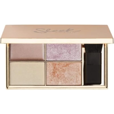 Image of Sleek MakeUP Highlighting Palette, Four Dazzling Shades for a Supercharged Glow, Long Lasting and Lightweight, Intense Colour, Solstice