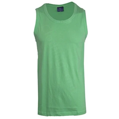 Image of Mens Sleeveless Vests Cotton Gym Shirt Vest Basic Training Running Big M 5XL (XXXXXL, Mint)