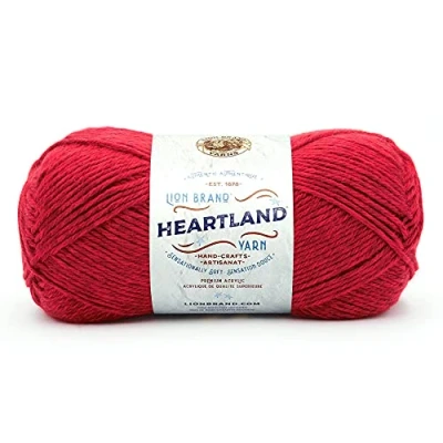 Image of Lion Brand Yarn 142 g 100 Percent Acrylic Heartland Ball, Redwood