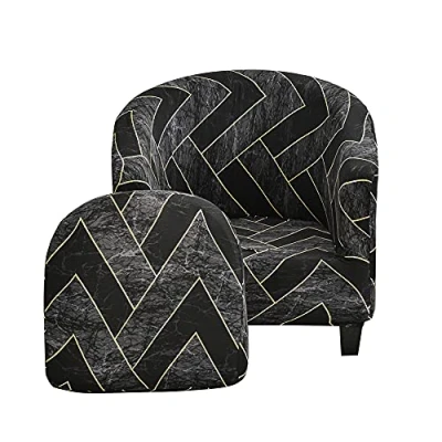 Image of CHNSHOME tub chair covers 2 piece stretch club single sofa slipcover 1 seater slipcovers for chairs Tullsta