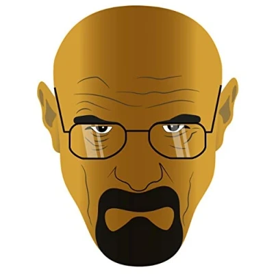 Image of 1st Class Designs Breaking Bad Heisenberg Full Colour Funny Bumper Sticker Car Van Bike Simply Peel And Stick Decal Free P&amp;P