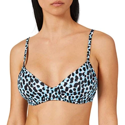 Image of Sloggi Shore Women&#039;s KOH Tachai P Bikini Top, Blue Dark Combination, S