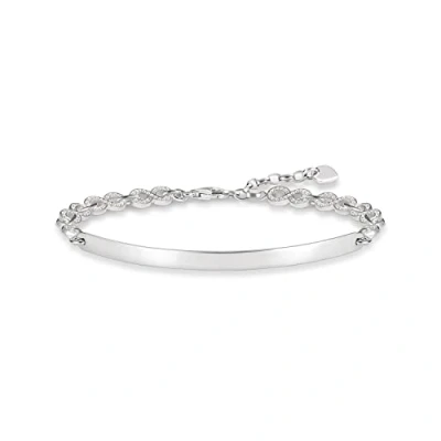 Image of Thomas Sabo Women Bracelet Love Bridge 925 Sterling Silver Zirconia Length from 15 to 18 cm 5.4 LBA0043 051 14 L18v
