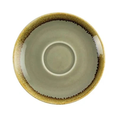 Image of Olympia Kiln Cappuccino Saucer Moss 140mm 55 Cups Coffee Tea Serving 6pc