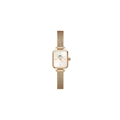 Image of Daniel Wellington DW00100651 Ladies Quadro Micro Rose Gold 16mm Watch
