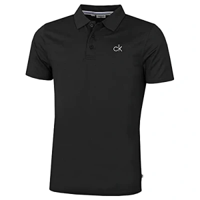Image of Calvin Klein Mens Central Eco Polo Shirt Black L