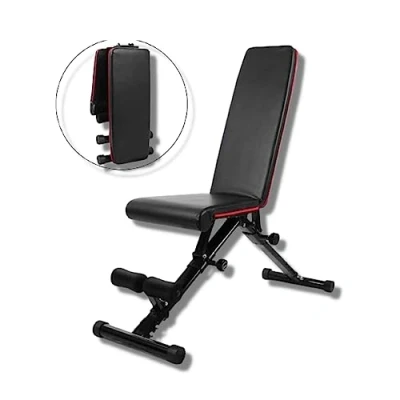 Image of ARA CHOICE Foldable Dumbbell Bench Utility Weight Training Fitness 7 Decline Incline Flat Adjustable Full Body Workout Exercise Gym Home Equipment 90 Degree Multi Purpose *EASY ASSEMBLY*