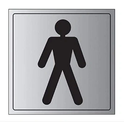 Image of V Safety General Door Gents Toilet Sign 200mm x 1.6mm Alu Rigid Plastic