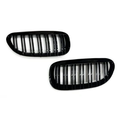 Image of Fits For BMW 6 Series E63 E64 Glossy Black Grills Grill Convertible Coupe 03 10