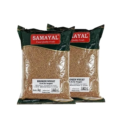 Image of Samayal Broken Wheat 1Kg Healthful Cereal Grain Used In Variety of Dishes Nutrient Indian Origin (Pack 2)