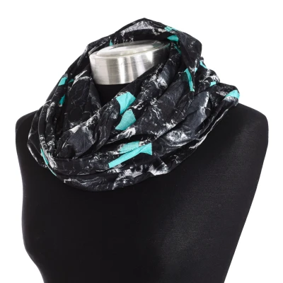 Image of Buff Womens Printed Infinity Neck 113800 unisex Black One Size