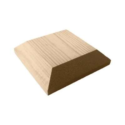 Image of Wooden Fence Post Caps Capping Protection for [ 3&quot; x (75mm 75mm) / Pack of 8] these are Pressure Treated, Tanalised and offer an over hang on Posts giving better