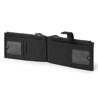 Image of Otto Angelino Genuine Leather 2 Compartment Bifold Wallet Clutch with Phone Compatible Slots RFID Blocking Unisex
