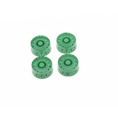 Image of KAISH 4pcs Green with Black Number Guitar Speed Dial Knobs Control Knob fits LP