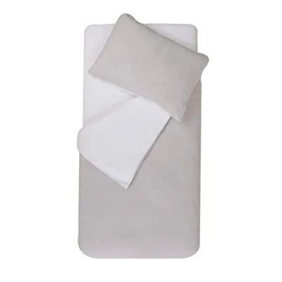 Image of Domiva Duvet Cover Set 100 x 140 cm + Pillowcase 40 60 Pearl/White
