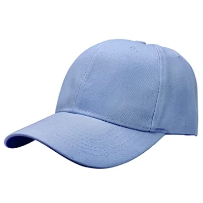 Image of ARG Men&#039;s Women&#039;s Baseball Caps, Hook &amp; Loop Strap, Unisex Adjustable Caps (Sky Blue)