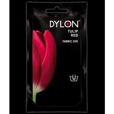 Image of 2 X 50g (gram) DYLON FABRIC DYE FOR HAND USE IDEAL DYEING SMALL ITEMS SUCH AS SOCKS, VESTS, SHORTS ETC A VARIETY OF COLOURS/SHADES AVAILABLE INCLUDING BLACK, BLUE, GREEN, PINK, YELLOW, ORANGE, BROWN, PURPLE, RED, NAVY AND GREY (TULIP RED 36)