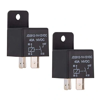 Image of Ehdis 2 pcs Car Relay 12v 40 APM 4 Pin Kit Spst Model No.: JD2912 1H 12VDC 40A 14VDC, Auto Switches &amp; Starters