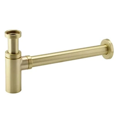 Image of Arissa Brushed Brass Round Bottle Trap