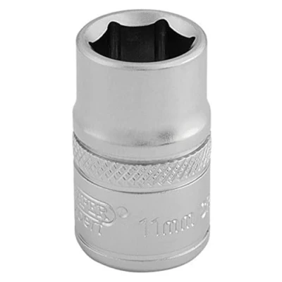 Image of Draper 6 Point Metric Socket, 3/8&quot; Sq. Dr., 11mm
